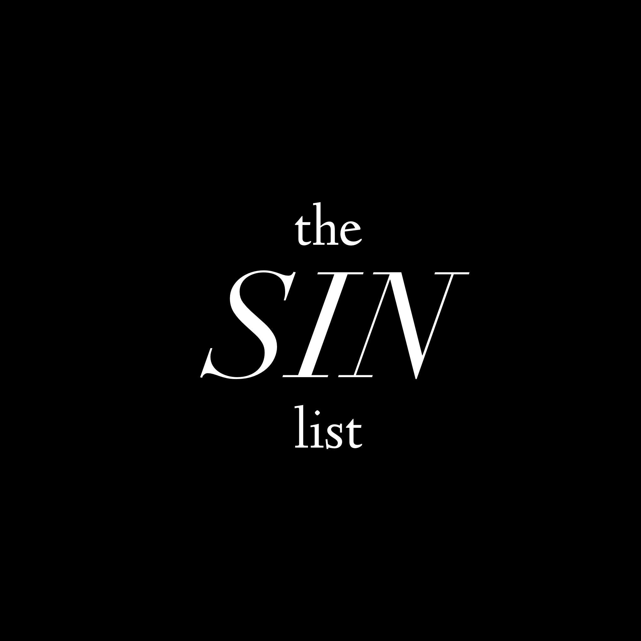 Sin List.pdf The Sin List – Saints & Sinners